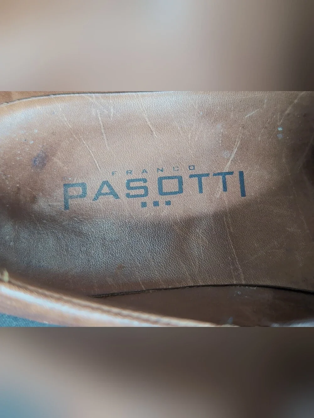 Franco Pasotti Men’s Brown 41/8 Leather Slip-On Loafers - Made in Argentina